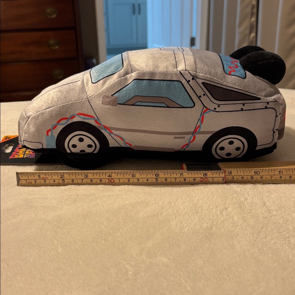 NEW DeLorean car Back To The Future Universal Studios Plush Squeaker Dog Toy - Picture 12 of 12